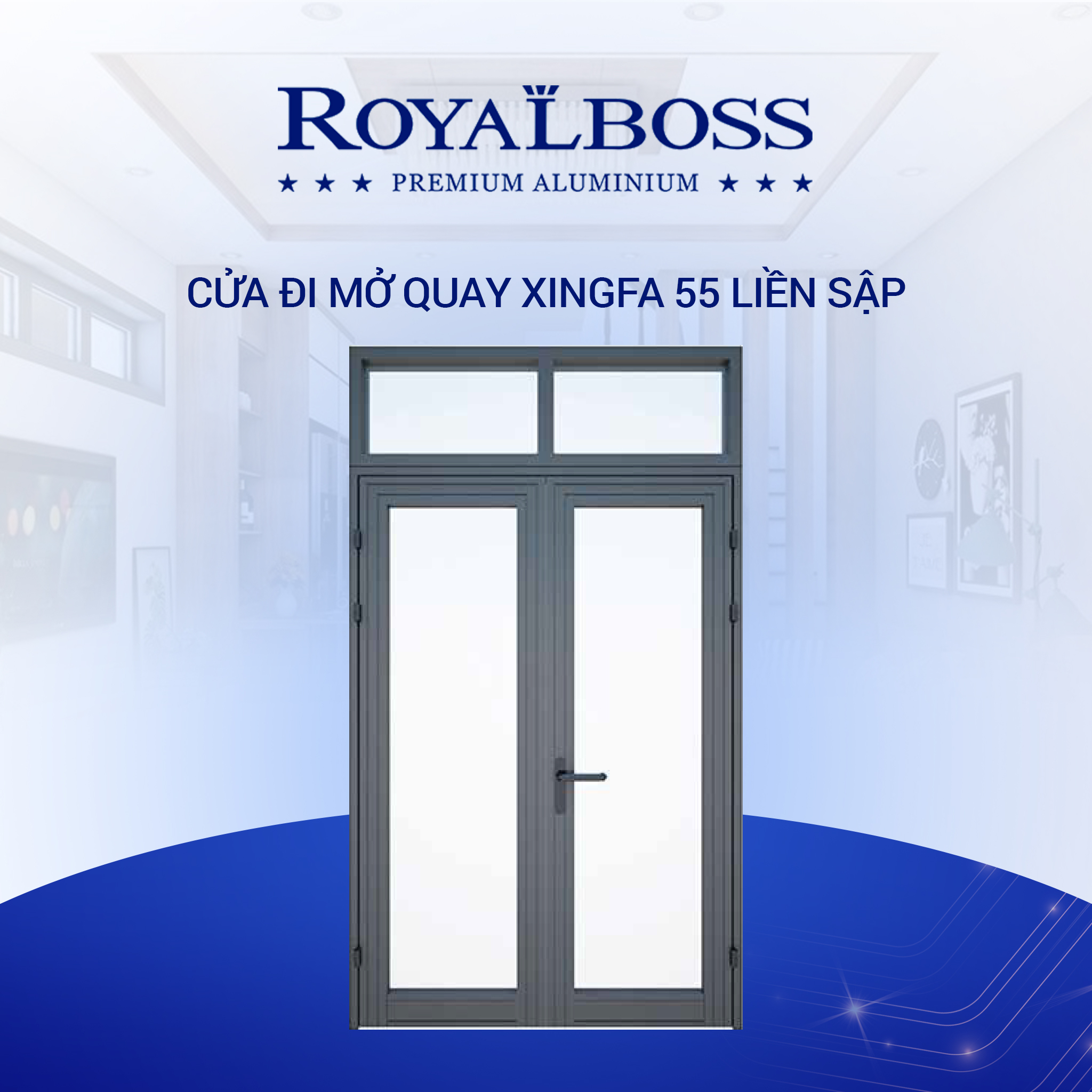 Cửa đi Xingfa 55 liền sập (Nguồn ảnh: Bình Nam Group)