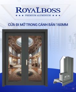 CỬA ĐI MỞ TRONG CÁNH BẢN 160MM