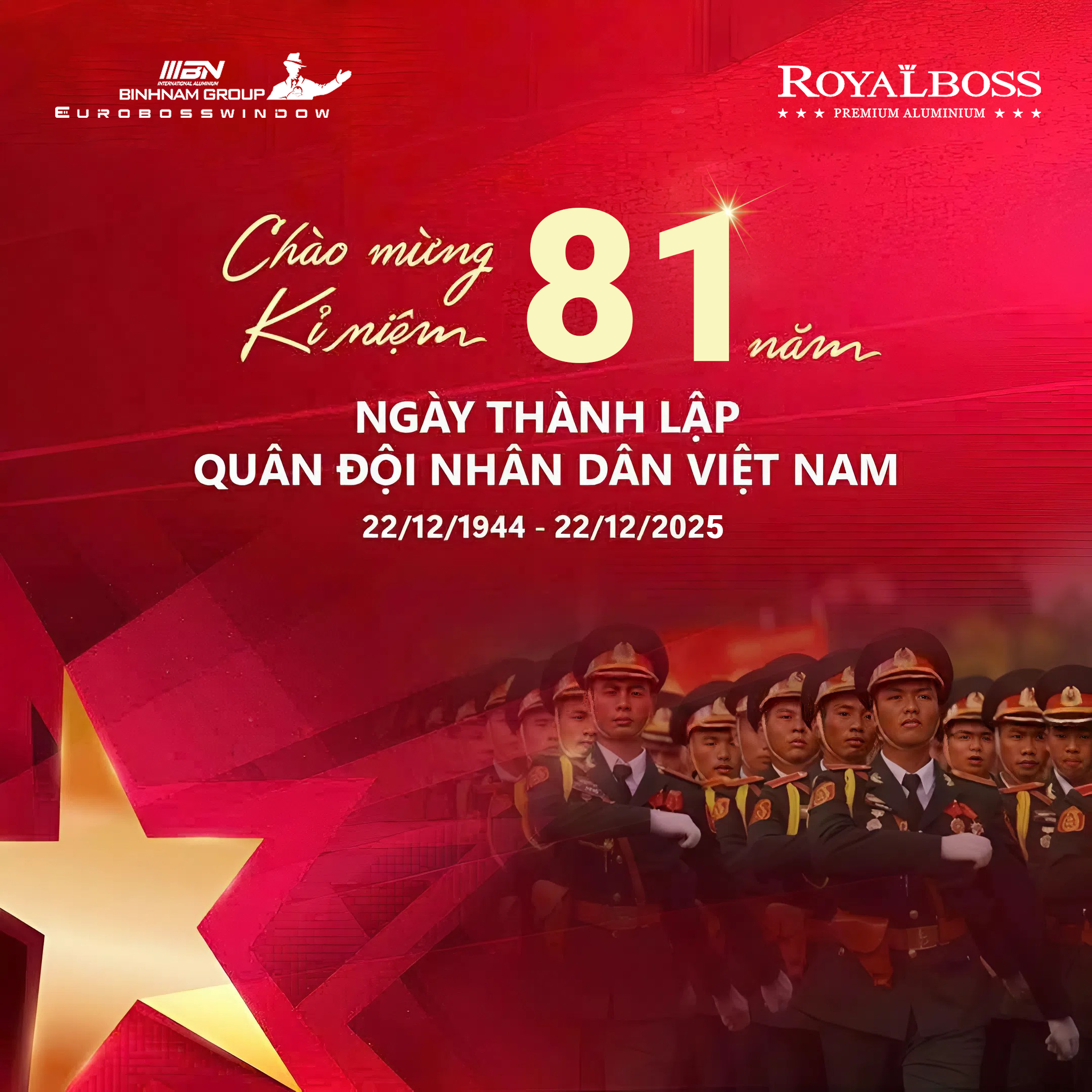 Chào mừng kỷ niệm 81 năm Ngày thành lập Quân đội Nhân dân Việt Nam