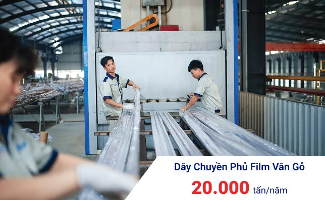 Dây Chuyền Phủ Film Vân Gỗ 20.000 tấn/năm