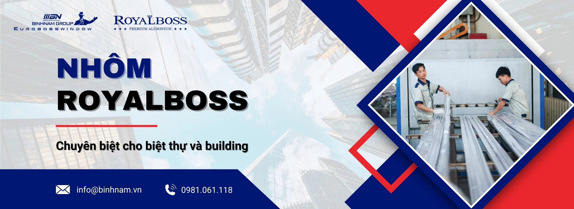 NHÔM ROYALBOSS Chuyên biệt cho biệt thự/công trình nhà ở