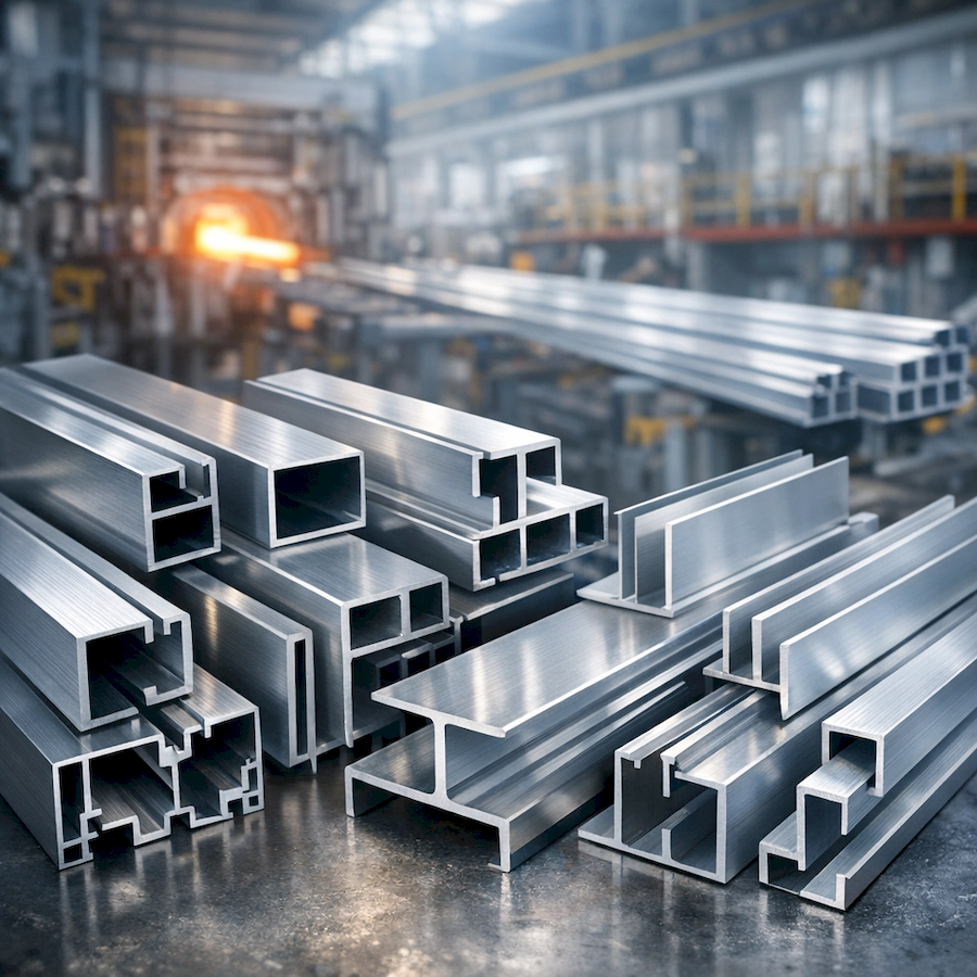 Nhôm thanh định hình (nhôm profile) là những thanh nhôm đã qua quá trình xử lý kim loại (Nguồn: Internet)