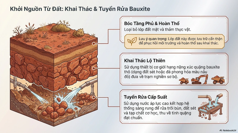 Khai thác quặng bauxite (Nguồn: Bình Nam Group)