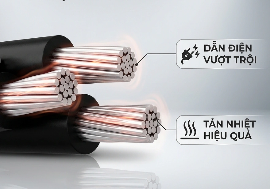 Nhôm hợp kim dẫn điện và dẫn nhiệt tốt (Nguồn ảnh: BÌnh Nam Group)