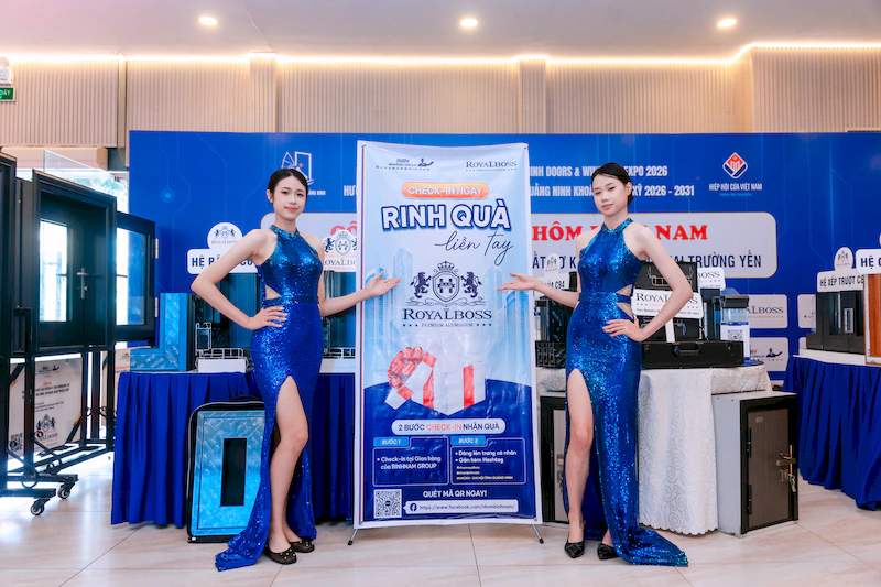 Bình Nam Group mang sản phẩm nhôm Royalboss tới hội nghị cửa Quảng Ninh