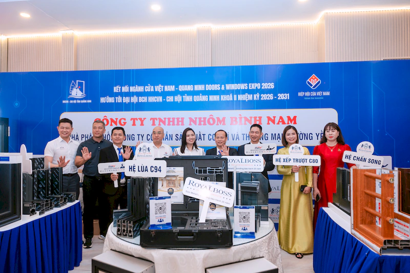 Bình Nam Group mang sản phẩm nhôm Royalboss tới hội nghị cửa Quảng Ninh