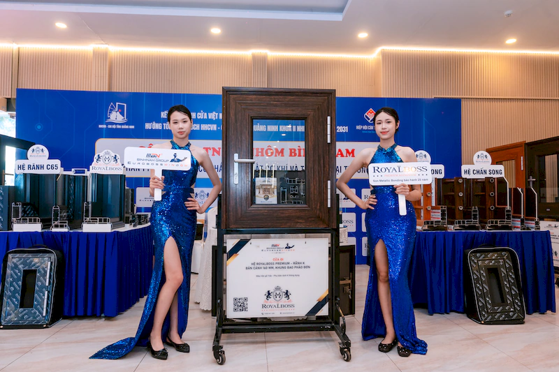 Bình Nam Group mang sản phẩm nhôm Royalboss tới hội nghị cửa Quảng Ninh
